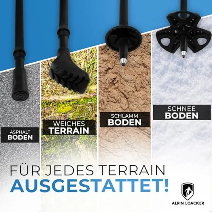 ALPIN LOACKER Trailrunning Stöcke faltbar aus Carbon, ultraleicht und ergonomische Korkgriffe, verstellbar 100-120 cm, inklusive Gummiaufsätze für vielfältige Untergründe – Bild 5