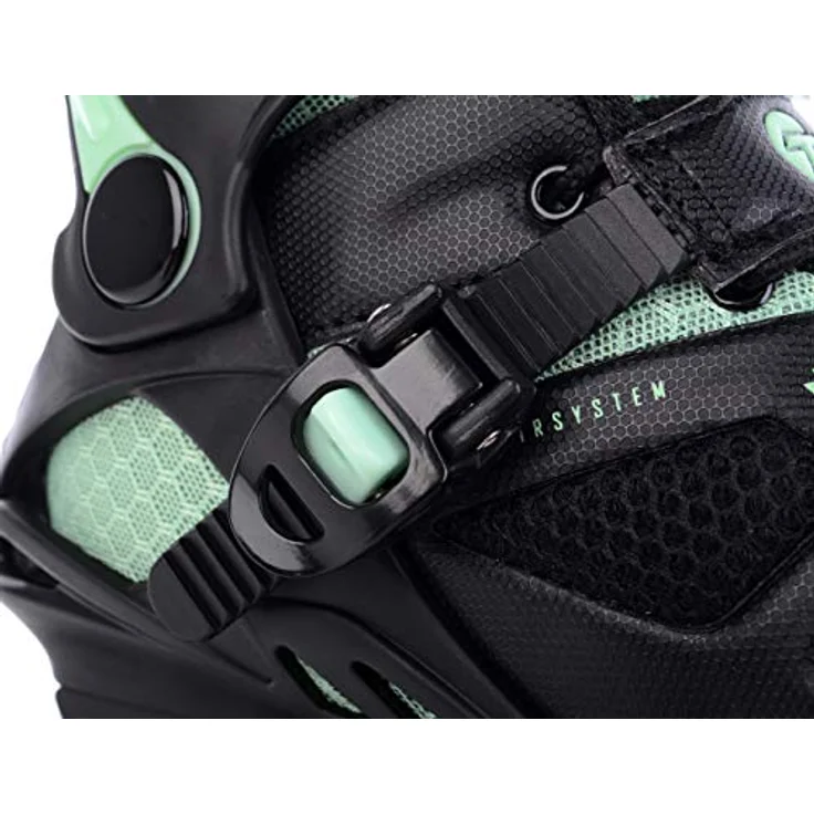 Tempish Ezza Lady 90 Inline Skates, Schwarz mit grünen Akzenten, perfekte Unterstützung und hohe Geschwindigkeit – Bild 6