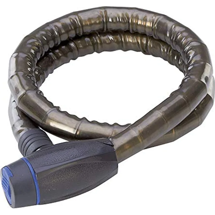 Prophete Panzerkabelschloss, Fahrradschloss mit Zylinderschutz, schwarz, 85 cm Länge, 18 mm Durchmesser