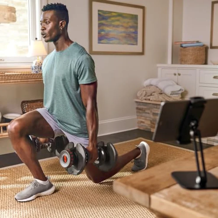 BowFlex SelectTech 1090i, Hanteln Paar mit Stand und Medienfach für flexibles Krafttraining – Bild 9