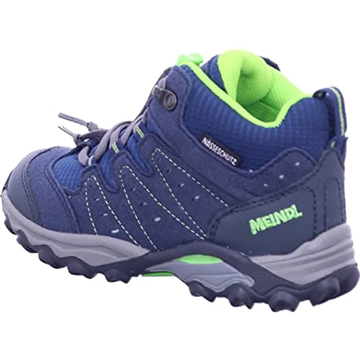 Meindl Tuam Junior Kinder Velour Mesh Trekkingschuhe, blau lemon, Clima-Futter, Air-Active-Best-Fit-Fußbett, knöchelhoch, starkes Profil, 4437125/36 – Bild 3