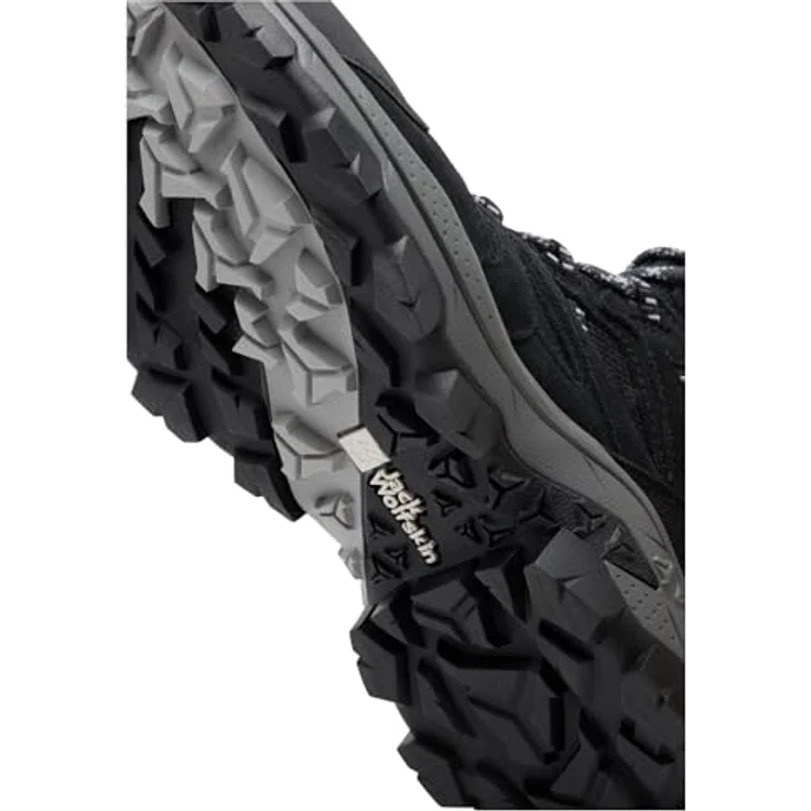 Jack Wolfskin Women's Vojo Tour Texapore Mid, Wanderschuhe mit wasserdichtem Wetterschutz und griffiger Gummi-Außensohle, Schwarz, Gr. 41 – Bild 5