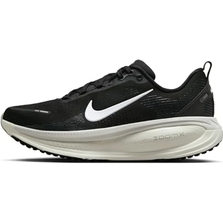 Nike Vomero 18 Laufschuhe, Dual-Density-Zwischensohle mit ZoomX- und ReactX-Schaum, Black Coconut Milk Light Iron Ore Summit White, EU 41 – Bild 1