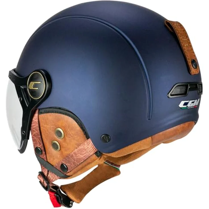 CGM Ebi Skihelm, Unisex, Satinblau, XXL (61 cm), doppelte Zertifizierung CE EN1078/EN1077, abnehmbarer Nackenschutz und Kinnschutz, Belüftungssystem, mikrometrische Schnalle – Bild 2