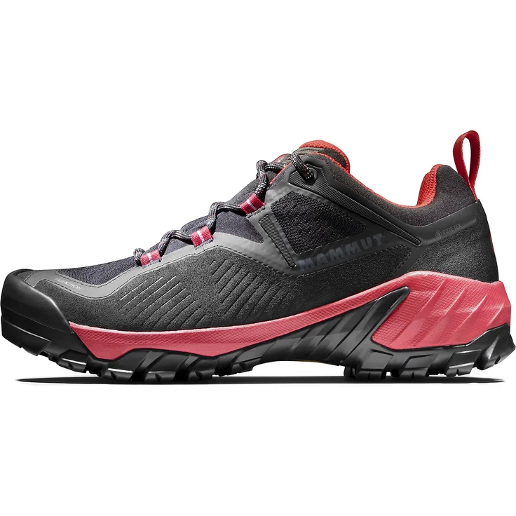 Mammut Sapuen Low GTX Women, Wanderschuhe mit GORE-TEX Membran, Flextron® Technology, schwarz/sunset, Größe 38 EU = 5 UK