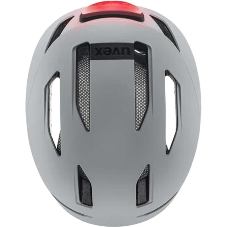 Uvex Urban Planet LED, Cityhelm mit integriertem LED-Licht, Größe 54-58 cm, Nashorn  – Bild 5