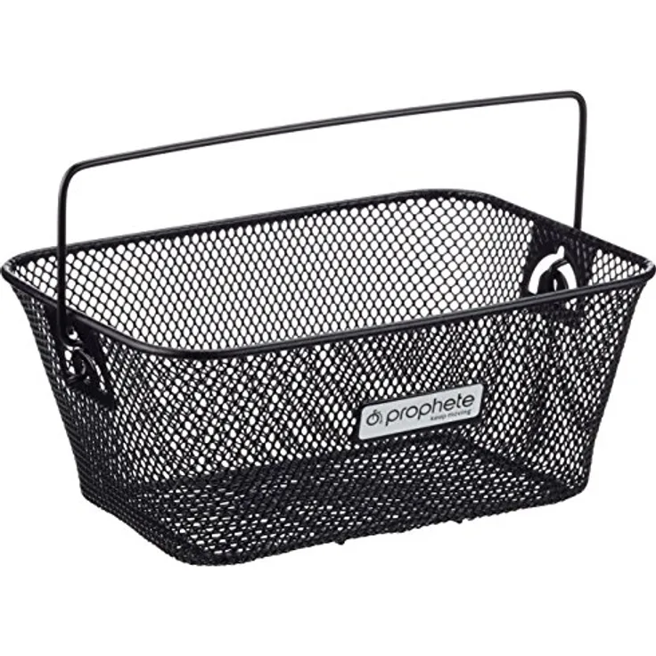 Prophete Fahrradkorb für Gepäckträger, engmaschiges Wabengitter, PE-kunststoffbeschichtet, 300 x 220 x 130 mm