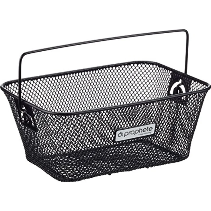 Prophete Fahrradkorb für Gepäckträger, engmaschiges Wabengitter, PE-kunststoffbeschichtet, 300 x 220 x 130 mm – Bild 1