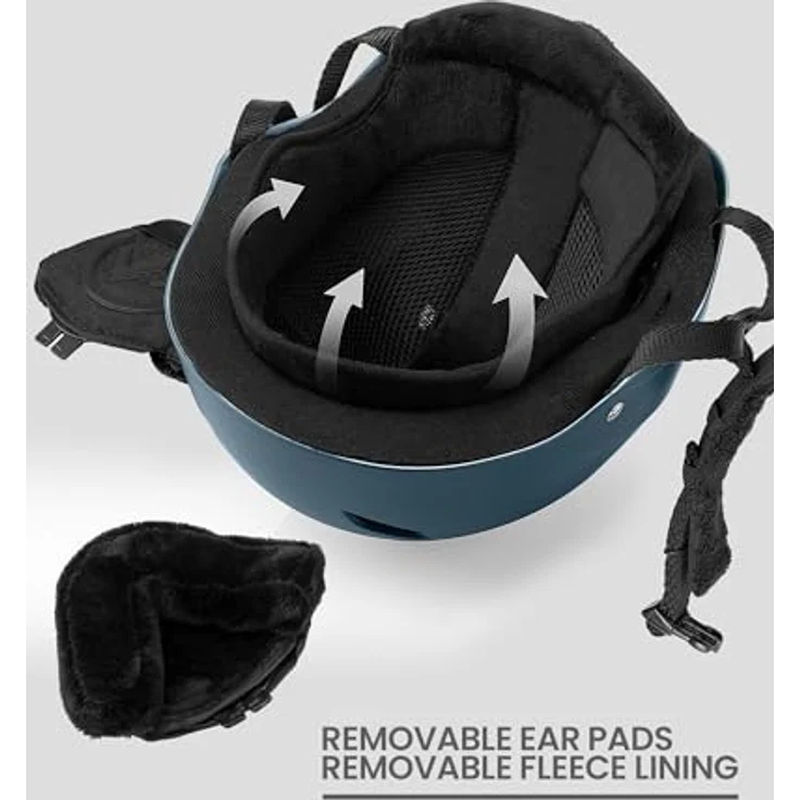 OutdoorMaster Kelvin Unisex Skihelm, Schneesporthelm mit 14 Belüftungsöffnungen, verstellbarem Größenrad und abnehmbaren Ohrpolstern, für Herren, Damen & Jugend – Bild 4