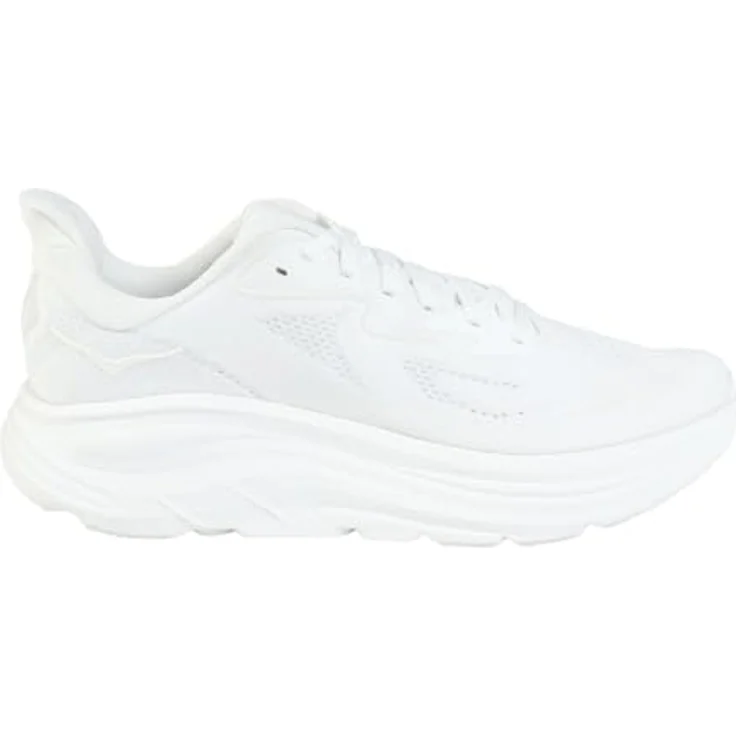 HOKA One One 1162030WWH, Laufschuhe mit atmungsaktivem Jacquard-Obermaterial, Schaumstoff-Zwischensohle und reflektierenden Elementen, vegan, ideal für Normalpronierer, weiß – Bild 7