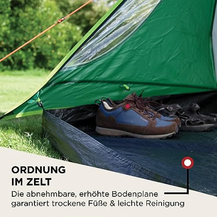 Coleman Chimney Rock 3 Plus Zelt, großes abgedunkeltes Tunnelzelt für 3 Personen, wasserdicht WS 4.500 mm, blau – Bild 5