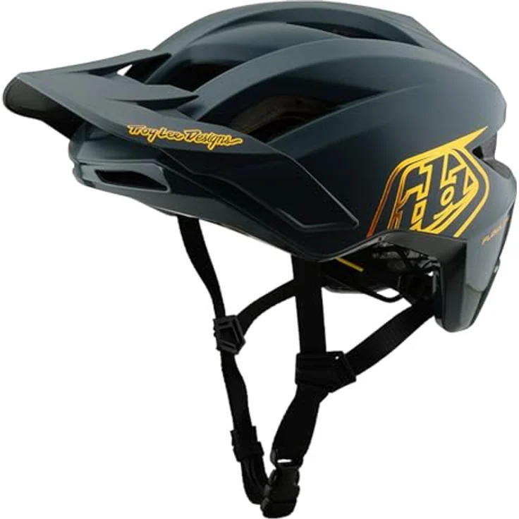 Troy Lee Designs Flowline MIPS Helm, Point, grau/gold, XL/XXL | 60-63cm – Bild 4