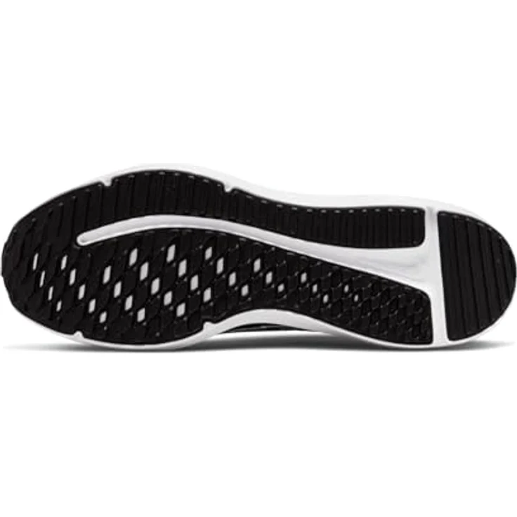Nike Herren Downshifter 12 Laufschuh, atmungsaktives Mesh-Obermaterial, leichte Außensohle, Schwarz/Weiß-Dk Smoke Grey, 44.5 EU – Bild 2