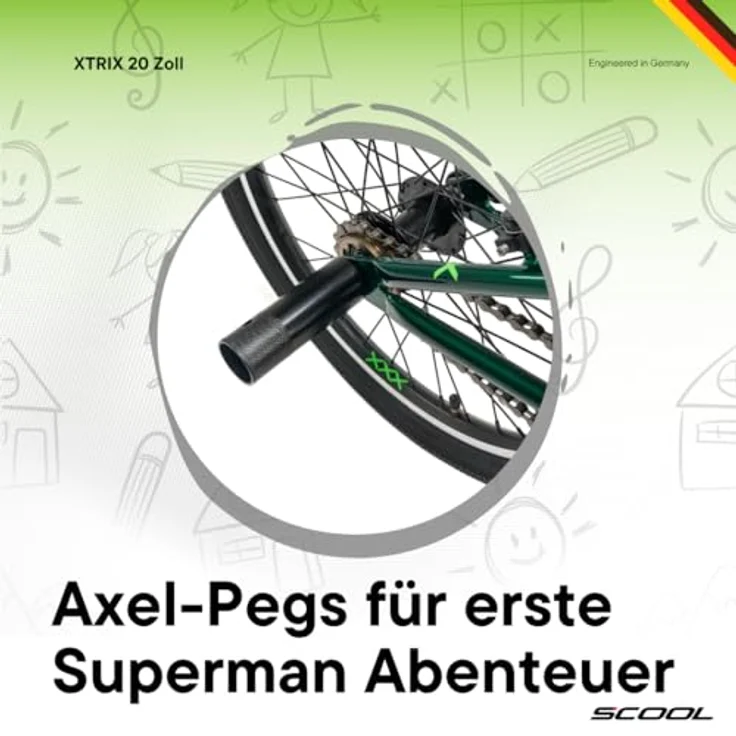 S'cool BMX-Rad XtriX 20, Kinderfahrrad mit 1 Gang, robuster Rahmen, 20 Zoll – Bild 5