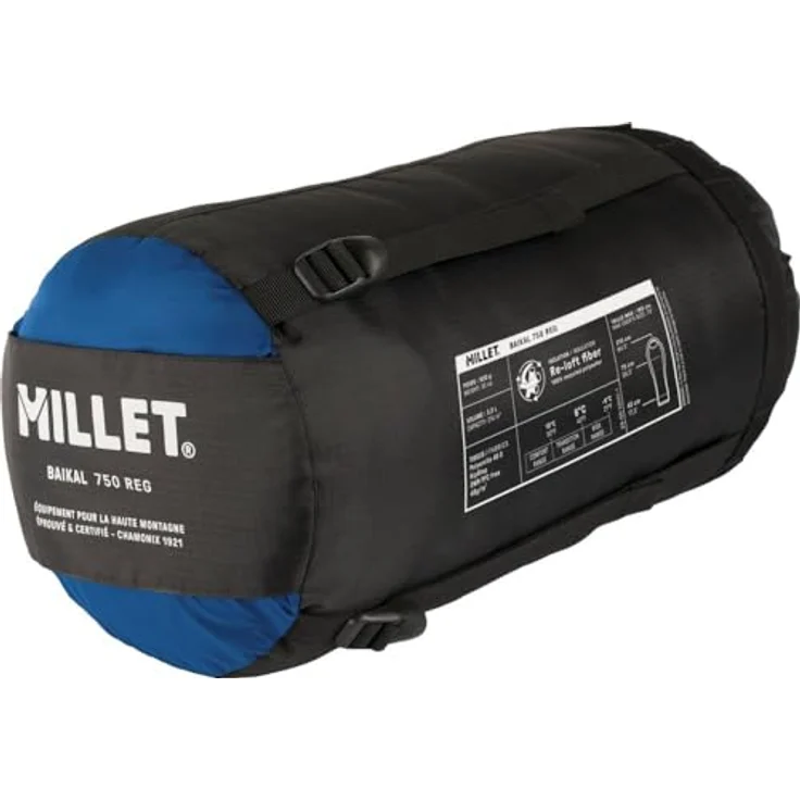 MILLET Baikal 750 Reg Unisex Schlafsack, Blau, Komforttemperatur 10 °C, wasserdicht und isoliert, Einheitsgröße – Bild 3