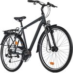 DACAPO Trekkingrad Firenze 100, 28 Zoll, Herrenfahrrad mit 21 Gängen, anthrazit, V-Brakes, RH 53 cm