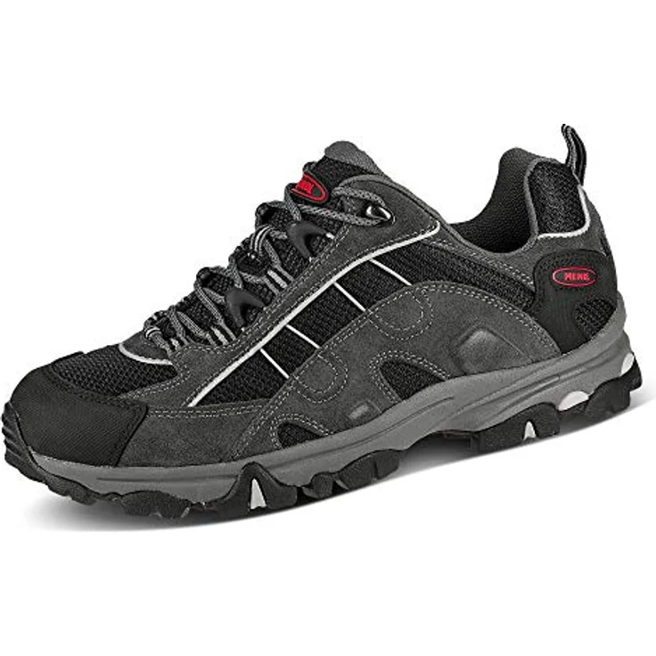 Meindl Herren Wanderschuhe, Outdoorschuhe aus hochwertigem Leder, Größe 44.5, Grau – Bild 1
