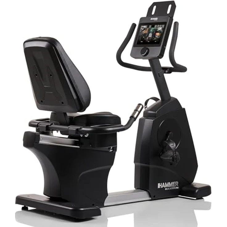 HAMMER Liegeergometer RB 8000 '25, elektrisch, mit TFT-Touchscreen, 17 Trainingsprogramme, 14 kg Schwungmasse, ergonomischer Sitz & Rückenlehne – Bild 1