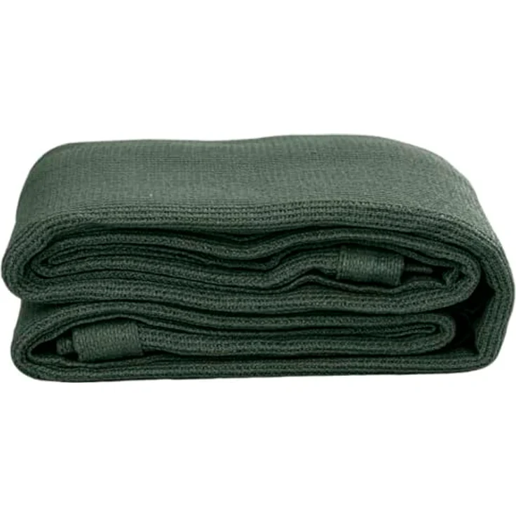 vidaXL Zeltteppich 250x250cm, Vorzeltteppich aus hochdichtem Polyethylen in Dunkelgrün mit integrierten Ösen zur einfachen Befestigung – Bild 4