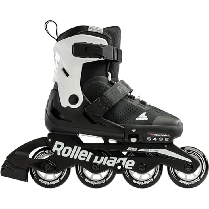 Rollerblade MICROBLADE, Inline Skates für Jungen, Inliner für Anfänger & fortgeschrittene Kinder, Schwarz/Weiss, Gr. 28-32, verstellbare Größe & Komfortpolsterung – Bild 4