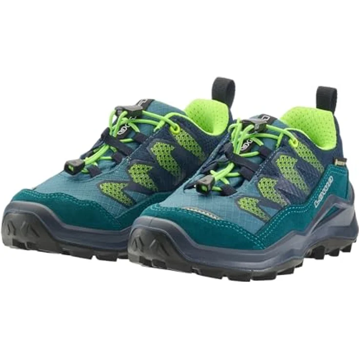 Lowa MADDOX PRO GTX LO JR, Jungen Halbschuh aus Veloursleder, petrol, Größe EUR 31, mit Schnellverschluss und atmungsaktiver Membrane – Bild 5