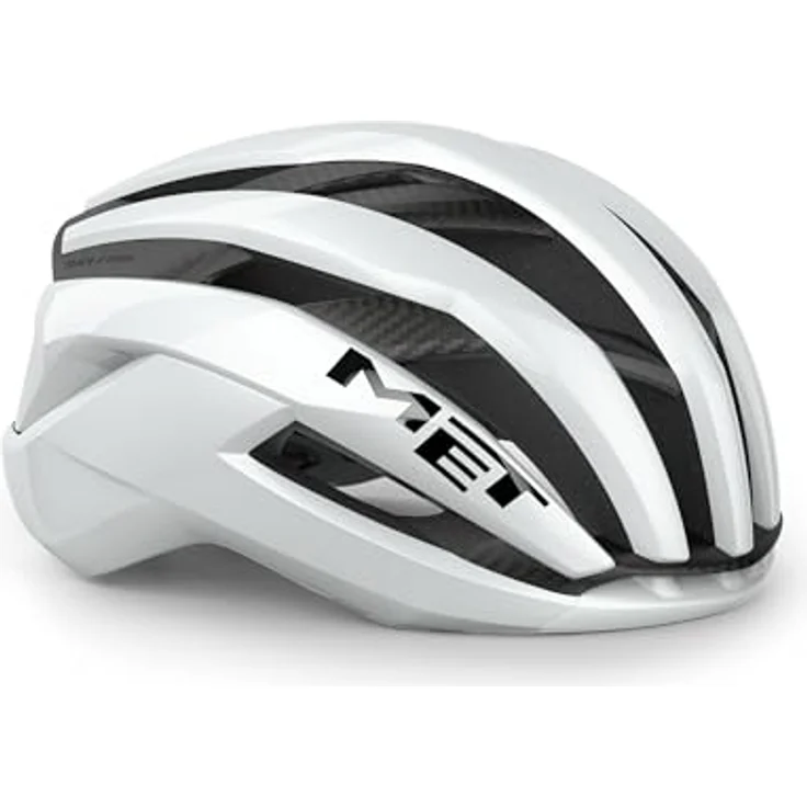 MET Trenta 3K Carbon White | Glossy, Fahrradhelm mit Mips Air Node und Safe-T Orbital-System, Größe S – Bild 1