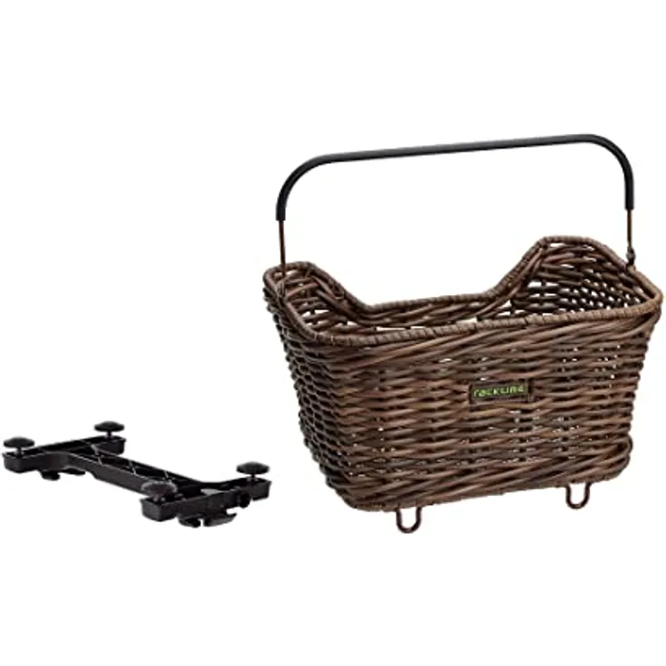 Tubus Carrier Systems GmbH Racktime Baskit Willow 2.0, Unisex Fahrradkorb für Kindersitze, Braun, 43x31x24 cm, hoher Tragekomfort