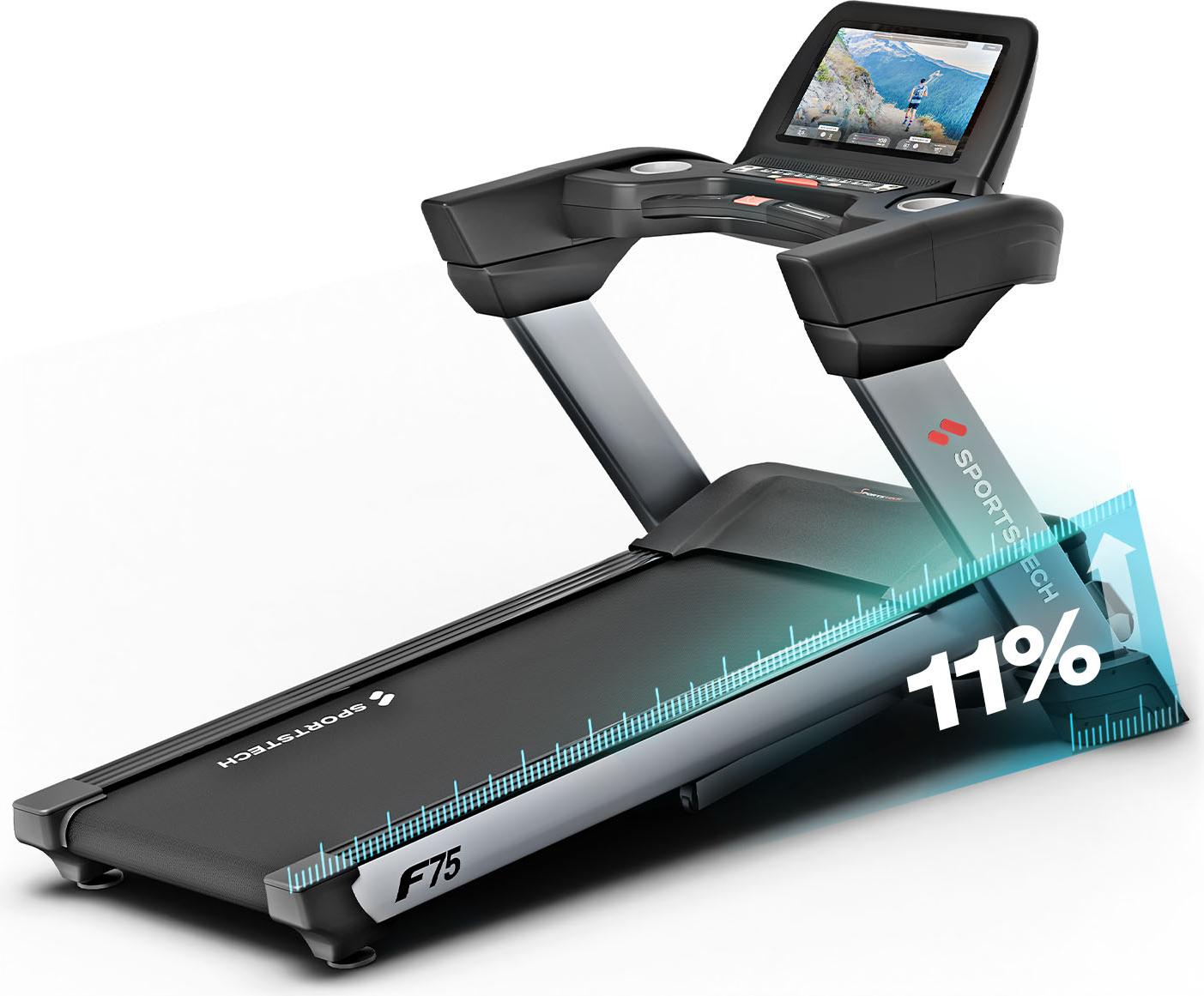 Sportstech F75 Profi Laufband, große Lauffläche, 20 km/h, klappbar