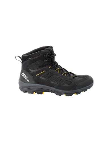 Jack Wolfskin Vojo 3 Texapore Mid M, Herren Wanderschuhe, wasserdicht und atmungsaktiv, Schwarz, Größe 44.5