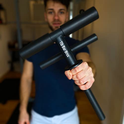 Original Tib Bar Bros – Tib Bar 25mm bis 30mm – Tibialis Trainer für Schienbein Sprunggelenk Fitness und ATG Knees Over Toes Guy inklusive Klemme für Training des Tibialis Anterior Muskels