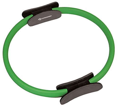 Schildkröt® Pilates Ring, Durchmesser 37 cm, Grün-Schwarz, leicht und stabil mit rutschfesten Griffen für ganzheitliches Training