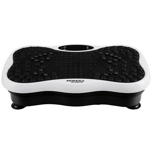 Miweba Sports Vibrationsplatte Vibration Plate, 5 Jahre Garantie, Massagegerät für Fitness und Abnehmen, weiß
