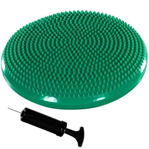 MOVIT Ballsitzkissen DYNAMIC SEAT inkl. Pumpe, Durchmesser 33cm, petrol, schadstoffgeprüft, Luftkissen Noppenkissen Balance Kissen
