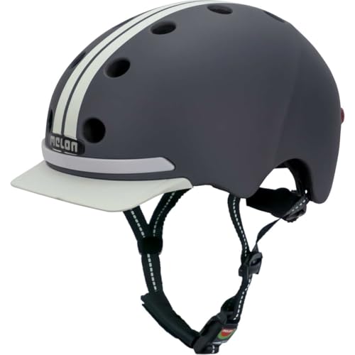 Melon E-Series »Highway« Fahrradhelm für Damen & Herren, sicherer Cityhelm mit Beleuchtung, Front- und Rücklicht, Magnetverschluss, individuell anpassbar (58 - 63 cm)