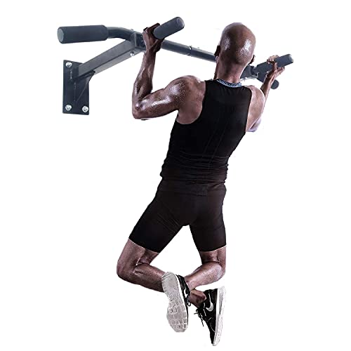 YedZen Wand-Klimmzugstange – Bis 200 Kg, Mit 6 Rutschfesten Griffen, 2 Ösen Für TRX & Boxsack – Multifunktions-Pull-up-Bar Für Zu Hause