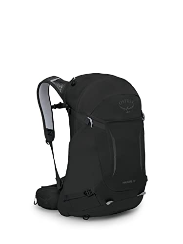 Osprey Europe Hikelite 28 Black M/L, Wanderrucksack mit gespanntem Mesh Rückenplatte