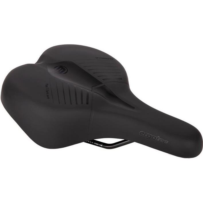 Ergotec Comfort M Velosattel, Fahrradsattel mit strapazierfähiger Oberfläche, optimaler Unterstützung für aufrechte Sitzposition, schwarz
