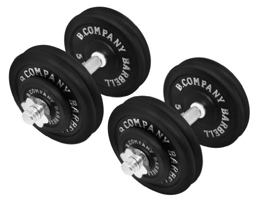 Bad Company Kurzhantel-Set I Hantelscheiben aus Gusseisen mit Kurzhantelstangen 30/31 mm I 2 x 25 kg