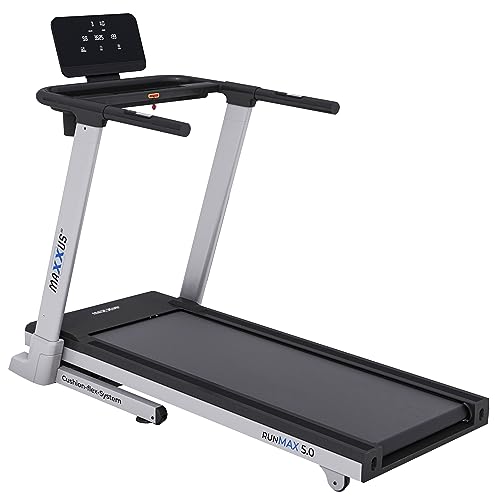 MAXXUS Laufband RunMaxx 5.0 - Klappbar, Elektrisch, bis 18km/h, 36 Programme, 16 Steigung, 5 PS, LCD Display, Lauffläche 140 x 49cm, Puls, Tablethalterung - Treadmill, Heimtrainer für Zuhause, Fitness - Preisvergleich
