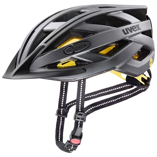 Uvex City Ivo MIPS light, Unisex Fahrradhelm mit LED-Lichtsystem, Titan-Matt, 56-60 cm