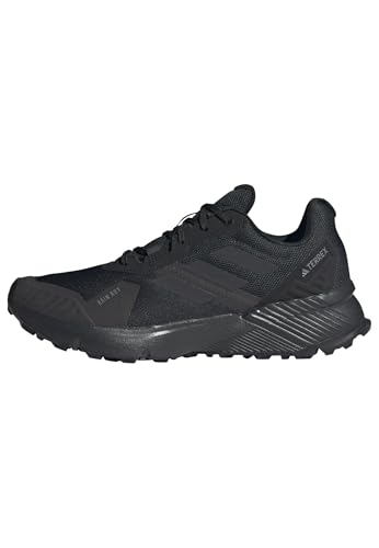 adidas Terrex Soulstride RAIN.RDY, Herren Laufschuhe mit wasserdichter Technologie und Traxion-Außensohle, Schwarz, Größe 42 2/3
