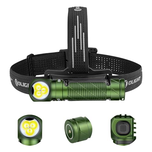 OLIGHT Perun 3, LED Stirnlampe 3000 Lumen, 7 Lichtmodi, Sensor, IP68 wasserdicht, wiederaufladbar, grün