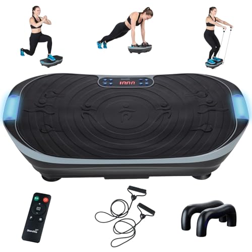 Skandika Vibrationsplatte V2 | Fitnessgerät für Muskelaufbau, Ganzkörper, Oszillation 6 – 13 Hz, bis 120 kg, Vibrationsbrett Fitness, Vibrationsplatten für Zuhause, Sportgerät Heimtraining, mit Griff