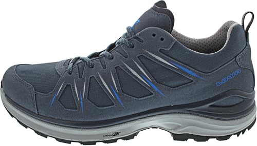 LOWA Innox Evo II GTX Low, Multifunktionsschuh für Herren, blau, Größe 45, wasserdicht und atmungsaktiv
