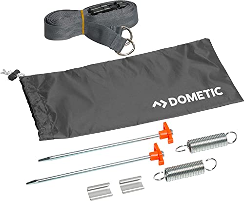 DOMETIC Unisex – Erwachsene Abspannset Markisen Tie Down Kit Sturmsicherung Campingbedarf, grau, mit Aufbewahrungsbeutel