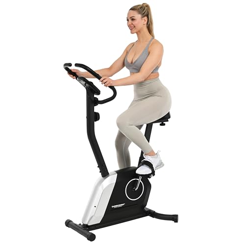 Christopeit Heimtrainer „Active“, leises Fitnessbike mit Magnetbremse, 14 Widerstandsstufen, LCD-Display, Pulsmessung, Tablet-Halterung – idealer Ergometer für das Heimtraining