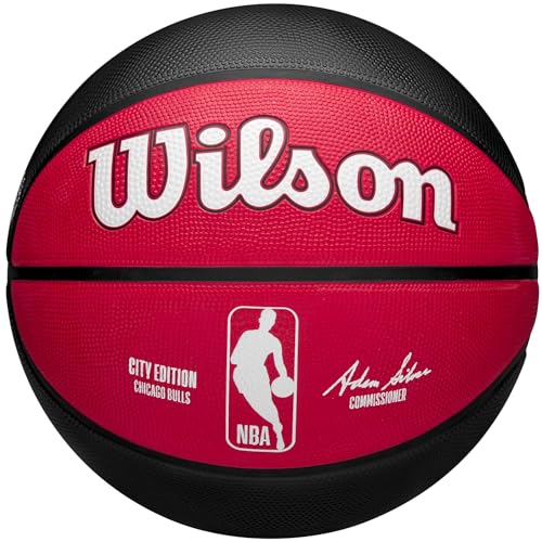 Wilson Basketball NBA Team City Edition Chicago Bulls Out Ball, hochwertige Qualität und einfache Handhabung