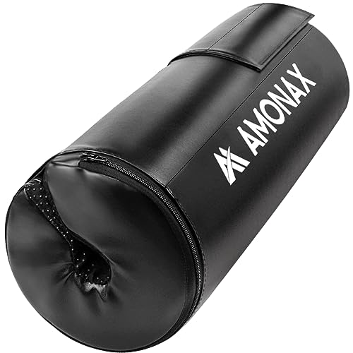 AMONAX Hip Thrust Langhantel Polster, Extra Dicke Barbell Pad, Strapazierfähiges Gym Zubehör, Fitness Polster für langhantel, langhantelpolsterung für Fitness Zubehör Damen und Herren (Schwarz)