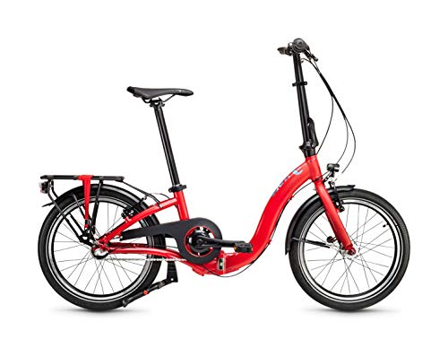 COAST Bikes Lowtide No. 01 3S Faltrad, Cityrad mit Rücktrittbremse, 3-Gang Nexus Nabenschaltung, rot metallisch matt, 20 Zoll