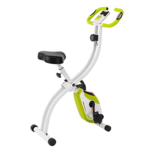 Ultrasport F-Bike 150, Fahrradtrainer, Fitnessrad, LCD-Ausbildung computer, faltbarer Heimtrainer, maximale Benutzergewicht 110 kg, Herzfrequenzmessun, 8 Widerstandsstuf, Grün